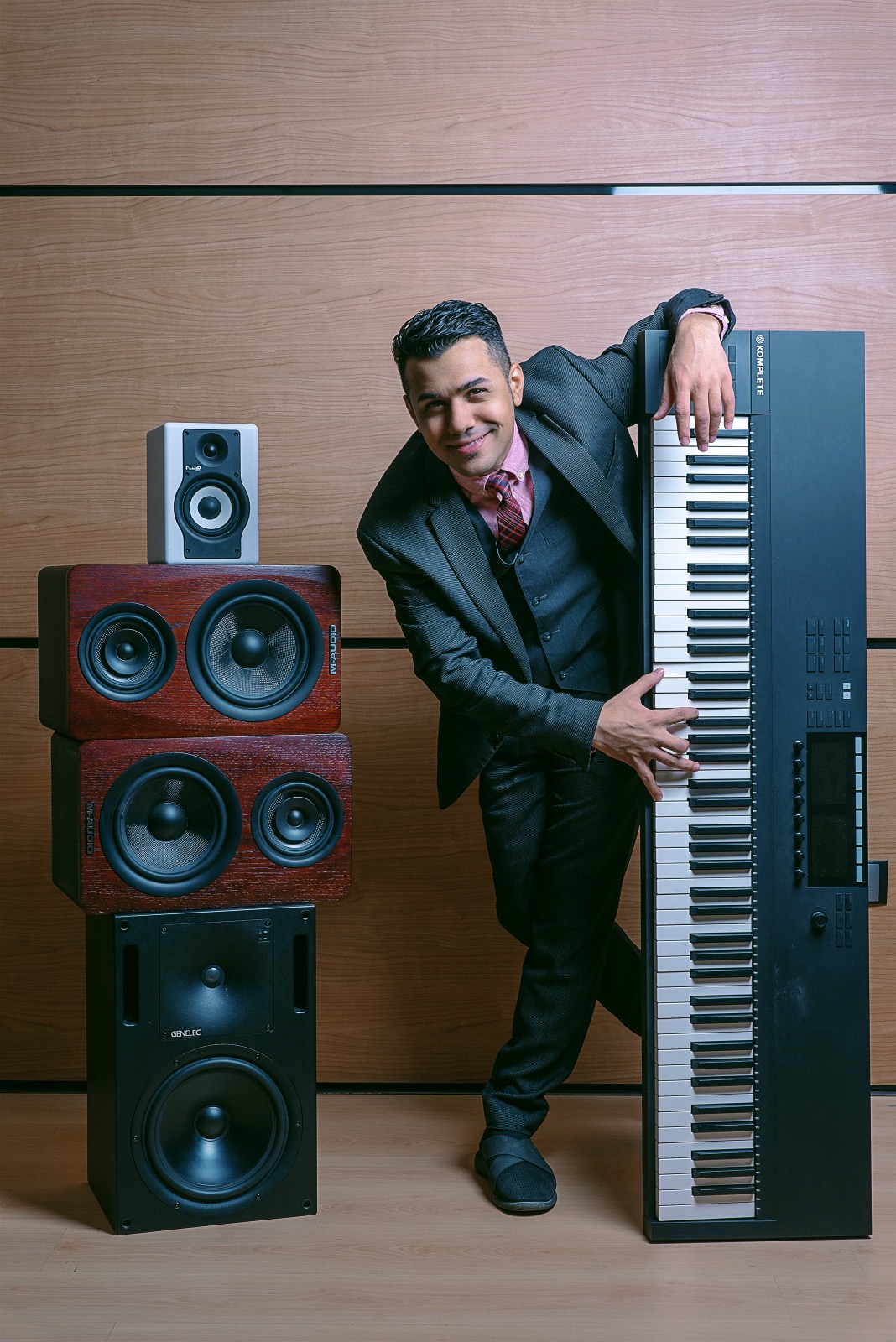 Portrait of Hussain Alarab in a studio setting